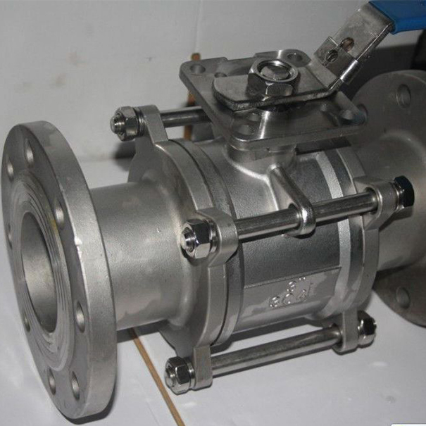 三片式法蘭球閥實(shí)物圖1 三片式法蘭球閥實(shí)物圖