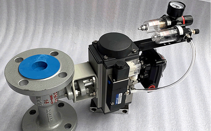 氣動鑄鐵高溫一體式球閥實物圖1 氣動鑄鐵高溫一體式球閥實物圖